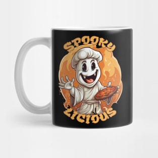 Vampire Ghost Pizza Chef Mug